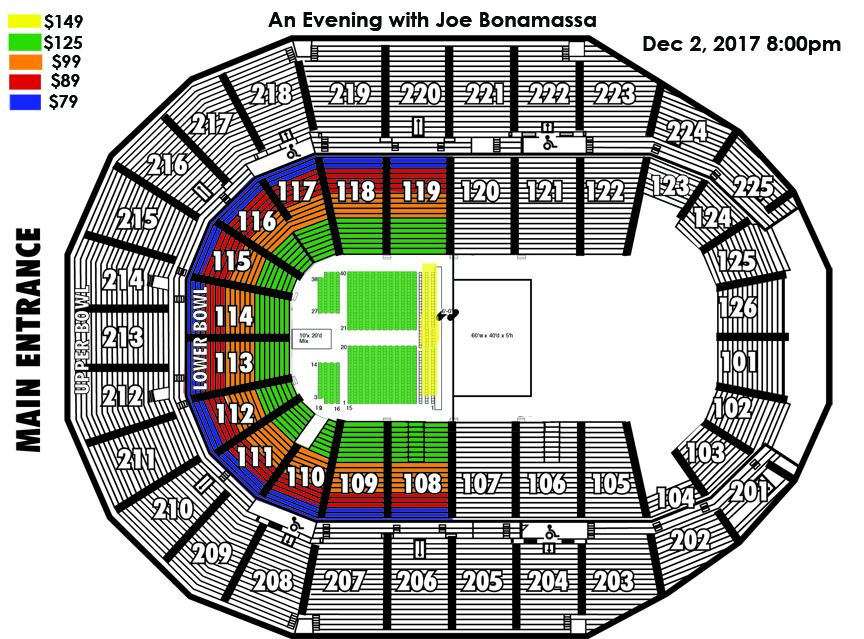 Joe Bonamassa Seating Chart