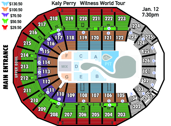 Katy Perry Seating Chart