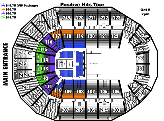 AiR1 Positive Hits Tour Seating Chart